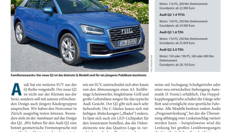 Audi: Einsteiger-SUV und A3-Facelift