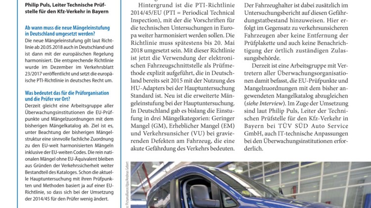 Fragen an ... Philip Puls, Leiter Technische Prüfstelle für den Kfz-Verkehr in Bayern
