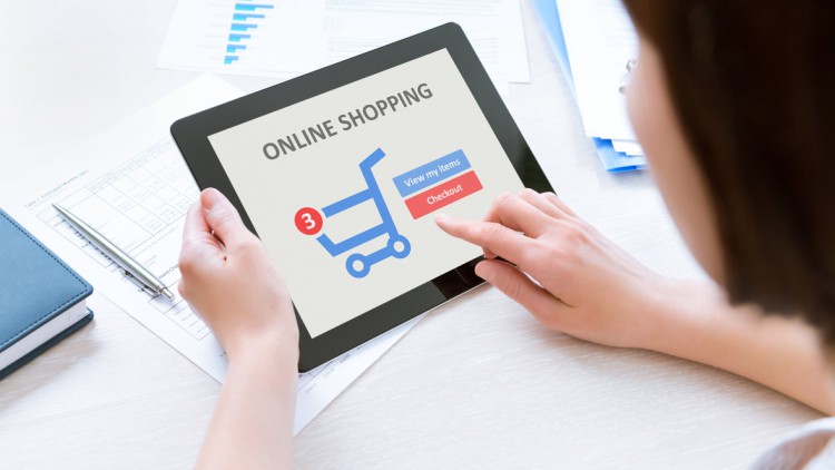 Online Mobile Shopping Tablet ecommerce Auktion Warenkorb Computer