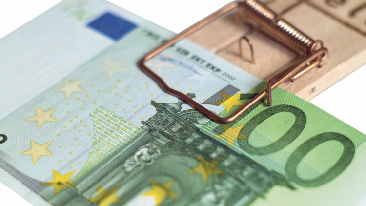 Falle Geldschein Euro Lockvogel Angebote