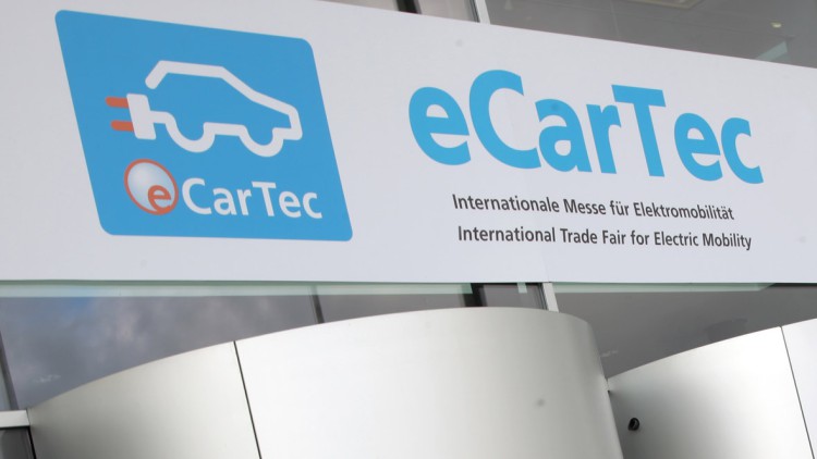 Ecartec Messe München Logo Eingang Elektromobilität