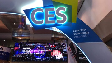 Logo der Elektronikmesse CES 2024 in Las Vegas

