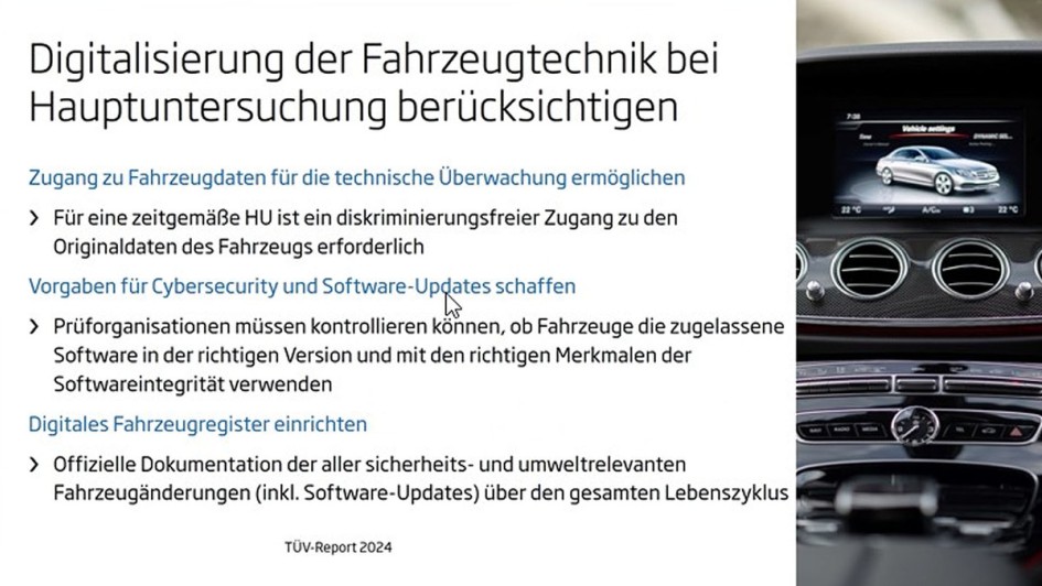  TÜV-Report 2024 - Zentrale Ergebnisse Illustration 