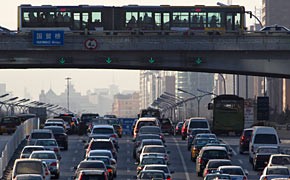 Verkehrschaos in Peking