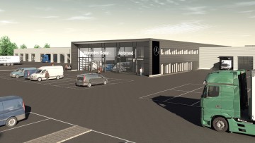 Mercedes-Herbrand baut neues Nfz-Center: Größer als geplant