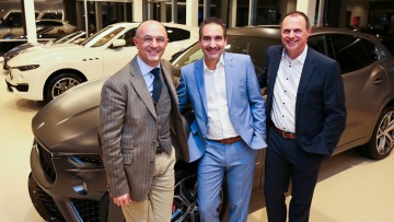 Neuer Handelspartner in Mainz: Deutschland-Premiere für neue Maserati-CI