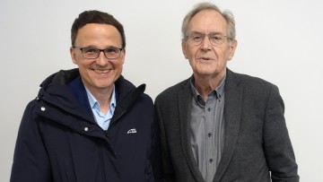 Karl Diehm, Geschäftsführender Gesellschafter der Robert Kunzmann GmbH (li.) mit Werner Gossmann
