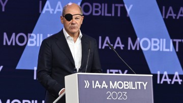 Olaf Scholz eröffnet die IAA 2023 in München