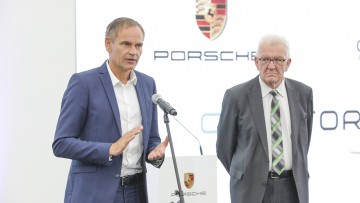 Porsche Batteriefabrik Oliver Blume und Winfried Kretschmann