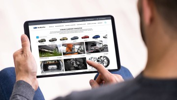 Subaru Zubehör-Plattform; Online-Plattform; Zubehör-Navigator