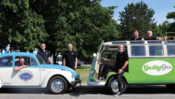 GETTYGO und Motoo Team mit Oldtimer-Fahrzeugen