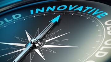 Kompass zeigt auf Innovative
