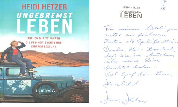 Buch und Widmung Heidi Hetzer