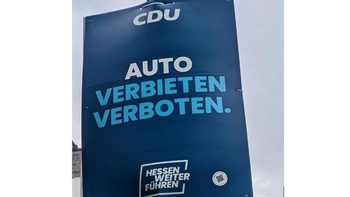 CDU-Wahlpakat in Hessen 2023