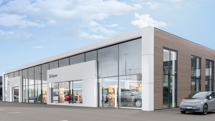 Scherer Gruppe - neues VW-Autohaus in Bingen 