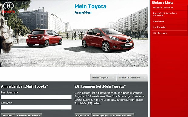 Website Mein Toyota