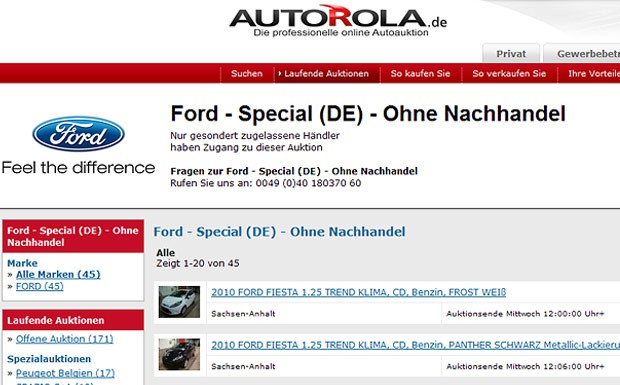 GW-Vermarktung: Ford kooperiert mit Autorola