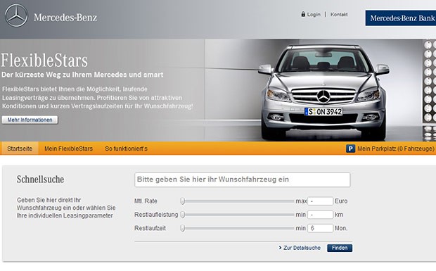"FlexibleStars": Mercedes-Bank startet Leasingbörse