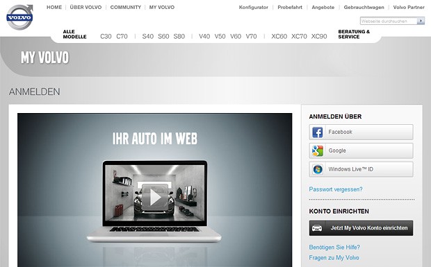 "My Volvo": Volvo startet interaktives Webportal