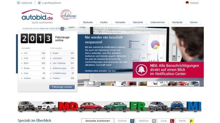 Remarketing: Autobid.de bietet Direktfinanzierung