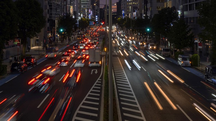 Autoverkehr Tokyo Verkehr