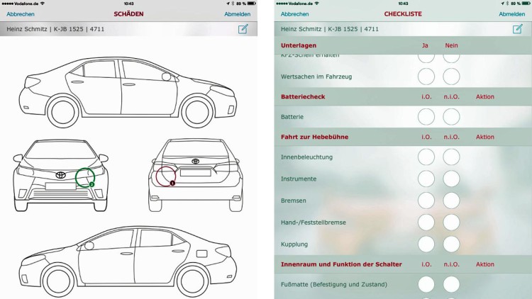 Toyota Direktannahme-App