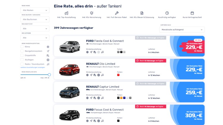 Online-Geschäft: MeinAuto.de startet Auto-Abo