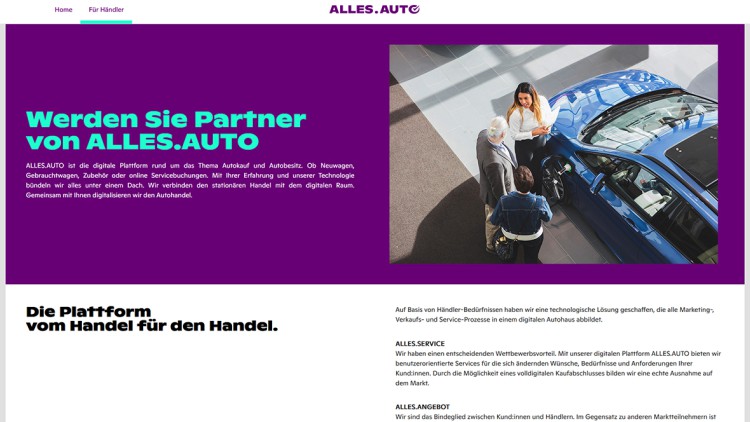 Alles.Auto: Autohändler entwickeln neue E-Commerce-Plattform