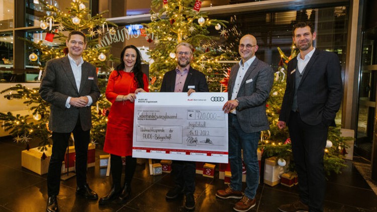 Weihnachts-Spende der Audi Belegschaft: 720.000 Euro für regionale Organisationen