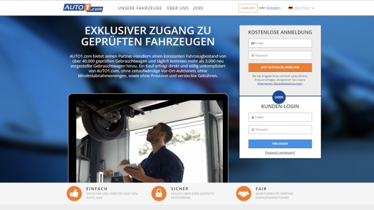 Auto1.com: Händlernetzwerk wächst europaweit