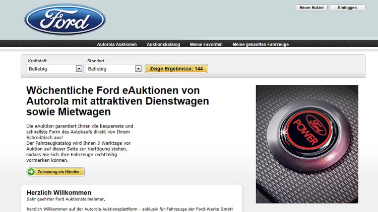 453 Ford vermarktet: Autorola mit e-Auktion zufrieden