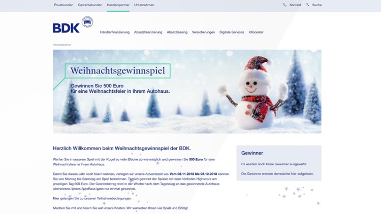 BDK-Gewinnspiel: 500 Euro für Firmen-Weihnachtsfeier