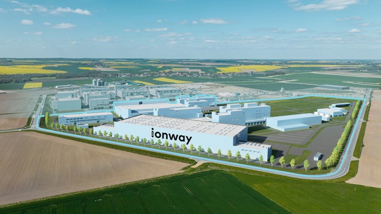 Visualisierung der künftigen Fabrik von ionway für die Fertigung von Kathodenmaterial in Nysa, Polen 