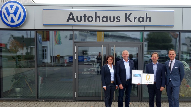 Volkswagen Service Quality Award: Auszeichnung für Autohaus Krah