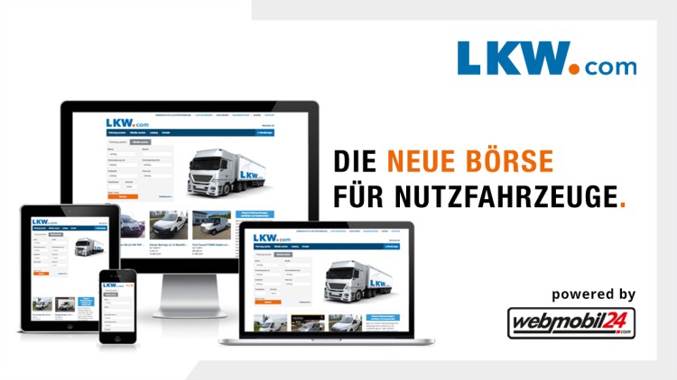 Online-Börse für Nutzfahrzeuge: Lkw.com in neuem Look