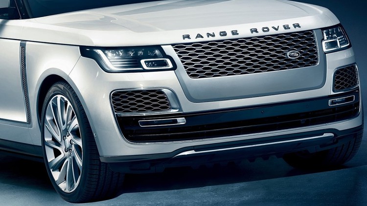 Frontpartie eines Range Rover des Modelljahres 2019