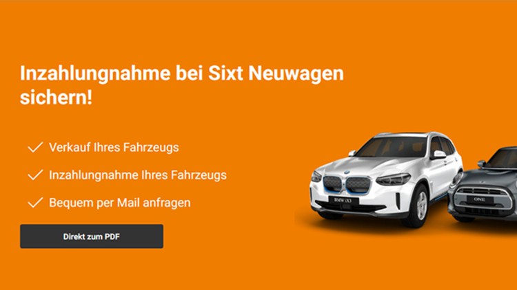 Sixt-neuwagen.de mit neuem Service: Inzahlungnahme von Gebrauchtwagen