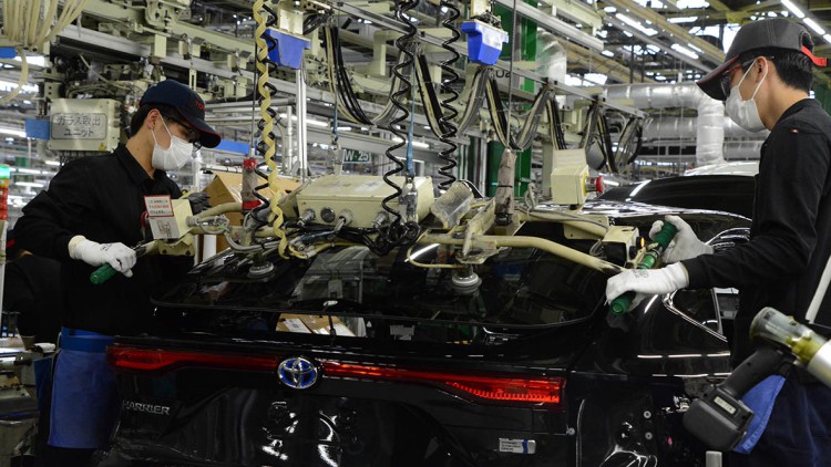 Toyota Werk Takaoka; Autoindustrie; Fertigung; Autohersteller; Autobranche; Industrie; Konjunktur; Autofabrik; 