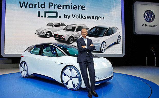 Volkswagen zeigt Elektro-Studie „I.D.“ auf Pariser Automobilsalon