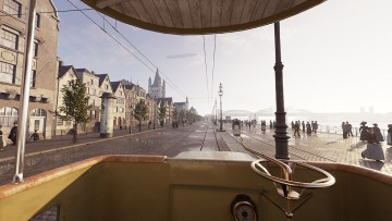 VR-Ansicht einer historischen Straßenbahnfahrt in Köln