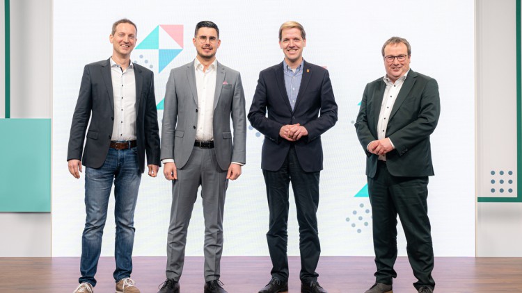 Sieger Mobilitätspreis.NRW 2023, Frank Nettesheim, Florian Brandt, Dr. Christian Schulze Pellengahr, Oliver Krischer