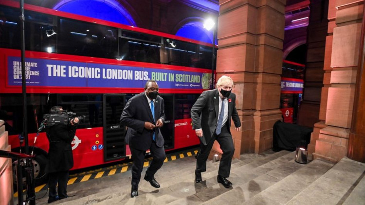 Weltklimakonferenz: Boris Johnson fährt Elektrobus