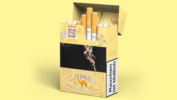 Eine Schachtel der camel yellow limited edition