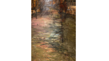 Gemälde mit reflektierendem Wasser