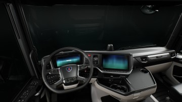 Ansicht des neuen digitalen Cockpits der Scanai-Lkw