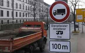 Keine LKW in Dresden