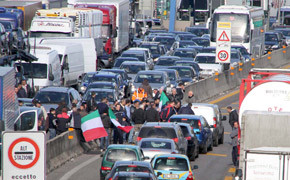 LKW-Blockaden in Italien