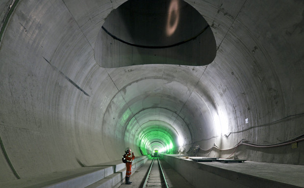 Gotthard-Basistunnel im Testbetrieb