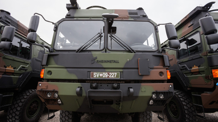 German Rheinmetall MAN tactical military transport vehicle