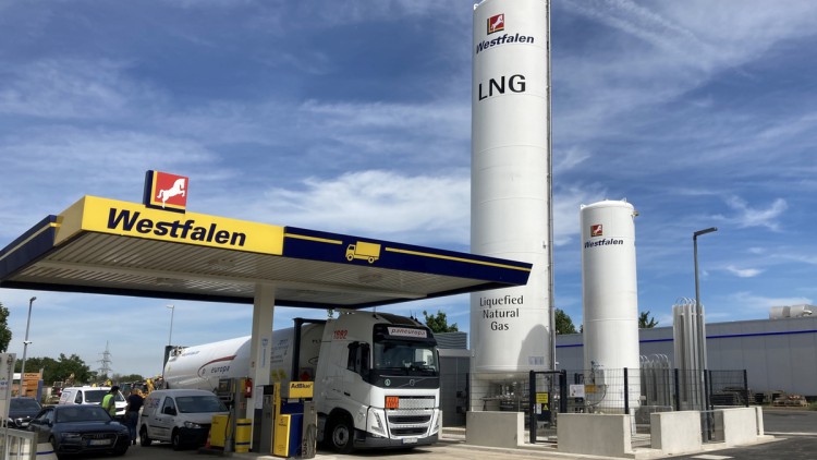 Westfalen Tankstelle mit Bio-LNG